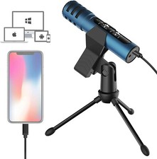 Microphone with Desktop Tripod, Plug Play, PS4, Mac and Windows