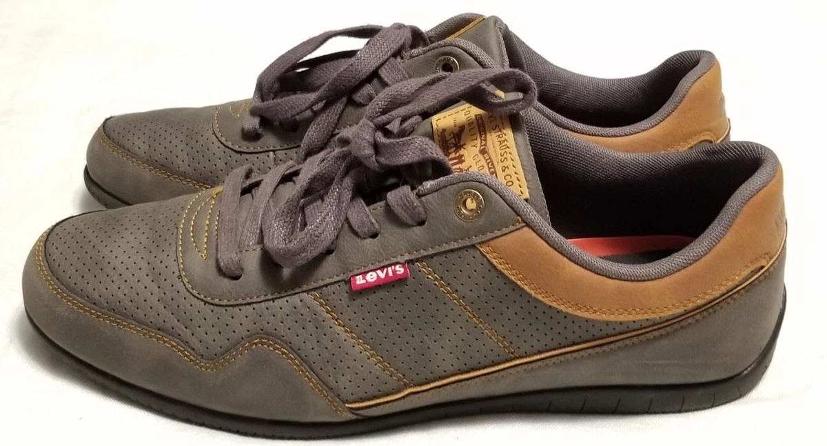 Men s Levi s Brown Casual Lace Up Sneaker Shoes Sz 12