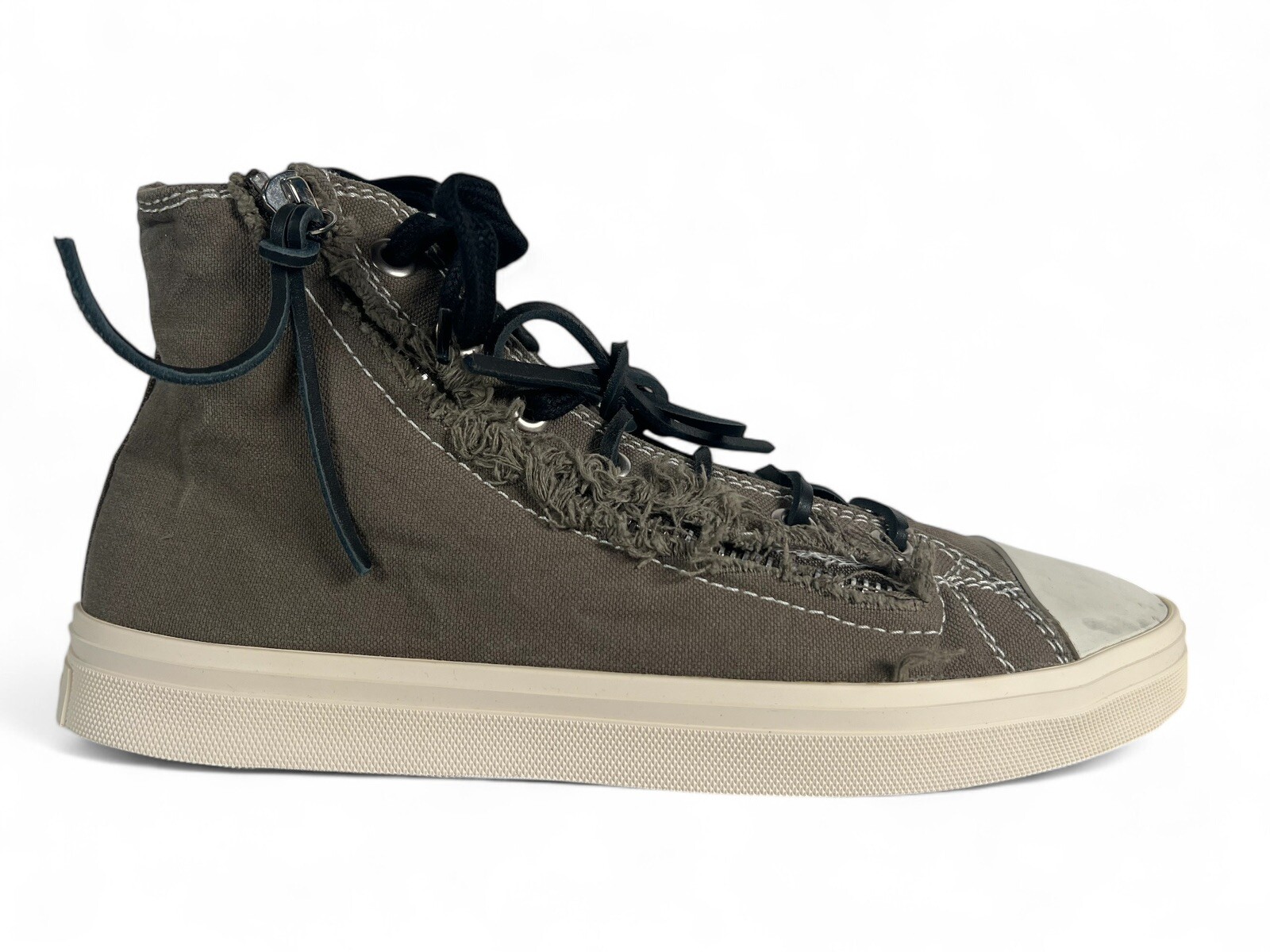 Sneakers alte Saint Laurent in tela oliva $800 taglia US 9 EU 42 Made in Italy