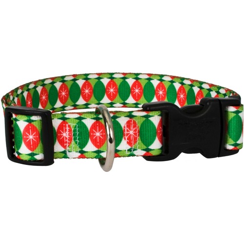 Gelbes Hunde Design WEIHNACHTEN Welpen Hundehalsband oder Leine Ornament Stil XS S M L - Bild 2 von 6