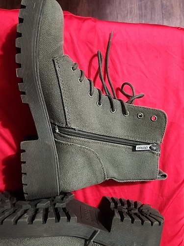 ✅️GUESS boots women Size 7.5 Shoes Dark Olive Combat - Picture 10 of 16