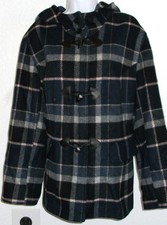Nwot Genuine Windsmoor Blue/black Plaid England Button Coat, Size Us 18