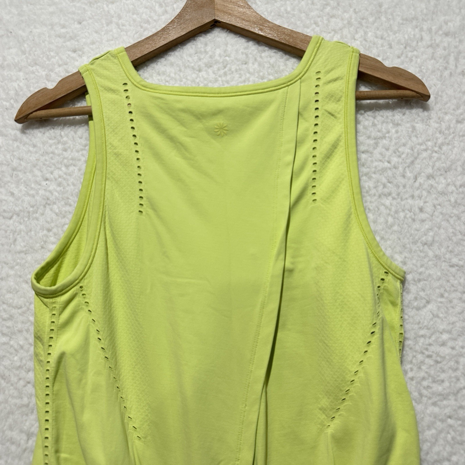 Athleta Small Foothill Split Back Seamless Green … - image 6