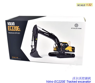 1:32 28CM Volvo EC220E Tracked Excavator Construction Machine