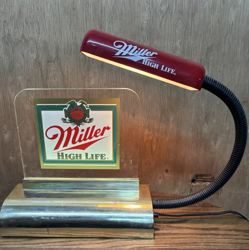 Vintage Miller High Life Beer Cash Register Desk Table Lamp Sign-WORKS!