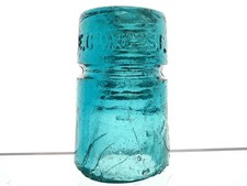 EXCEPTIONAL- E.C&M Co S.F. PACIFIC GLASS WORKS Glass Telegraph Insulator