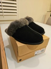 UGG Women's Scuffette II Slippers Black Grey Suede