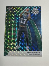 2024 Panini Mosaic Xavier Legette Elevate Green Mosaic RC #10 Carolina Panthers