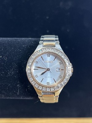 Beautiful Citizen Silhouette Crystal FE1196-57A Ladies 31mm Watch Works Great!