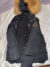 Kids Black Moose Knuckle 3Q fur parka unisex coat- Size M