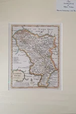 ANITQUE MORDEN 1701 MAP.DARBYSHIRE. (A)