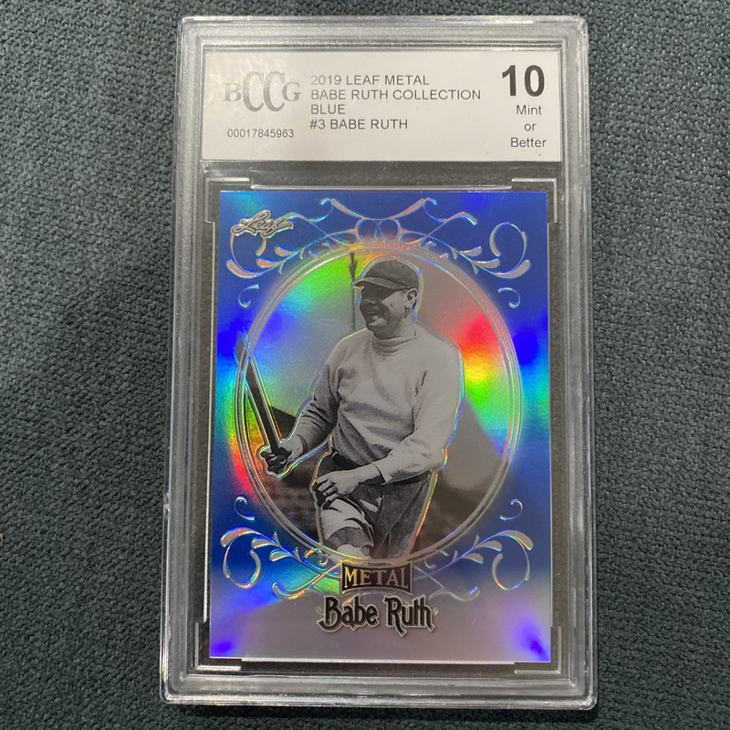 Leaf 2019 Metal Babe Ruth Collection Babe Ruth #03 Blue /50 BCCG 10