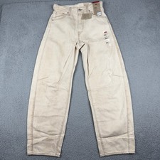 Levis Cinch Barrel Jeans Womens 26x31 Khaki Tan Denim High Rise