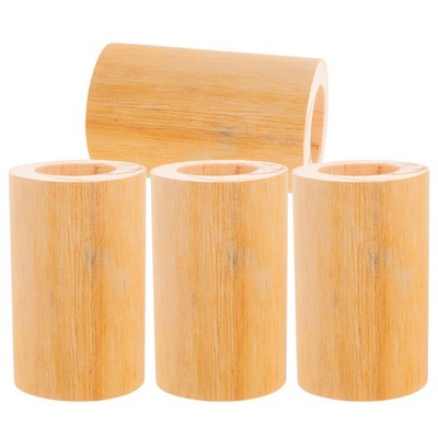 Wood Office Chair Elevator Risers for Furniture Stability and Comfort Khaki 4pcs