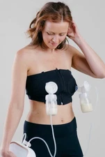 NEW Simple Wishes Adjustable Hands Free Pumping Breast Pump BRA Black  XS to L