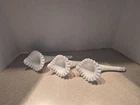 Fenton White Milk Glass Epergne 3 Horns
