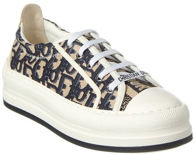 Dior Walk'N'Dior Embroidered Canvas Low Deep Blue W for sale | eBay