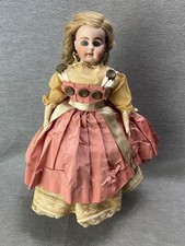 Antique Shoulder Plate Doll 207-6 Stamped Sleep Eyes Pierced Ears