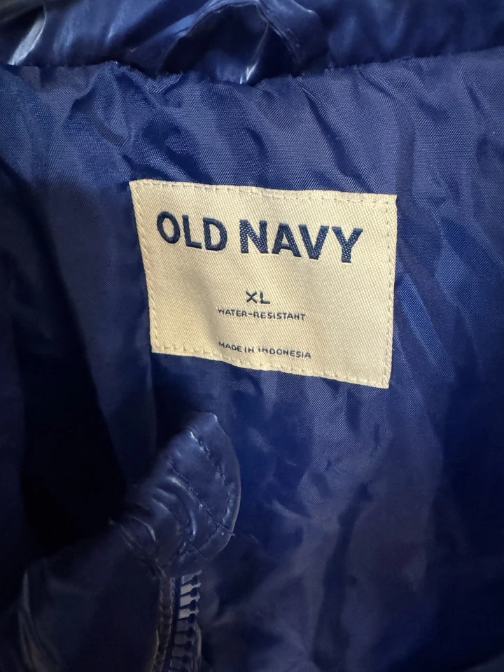 Old Navy Royal Blue metallic puffer vest Ladies XL - Image 2 of 4