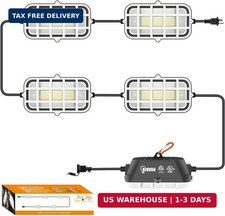 50ft LED Construction String Lights,75W 7500LM Waterproof IP67 Led String Work L