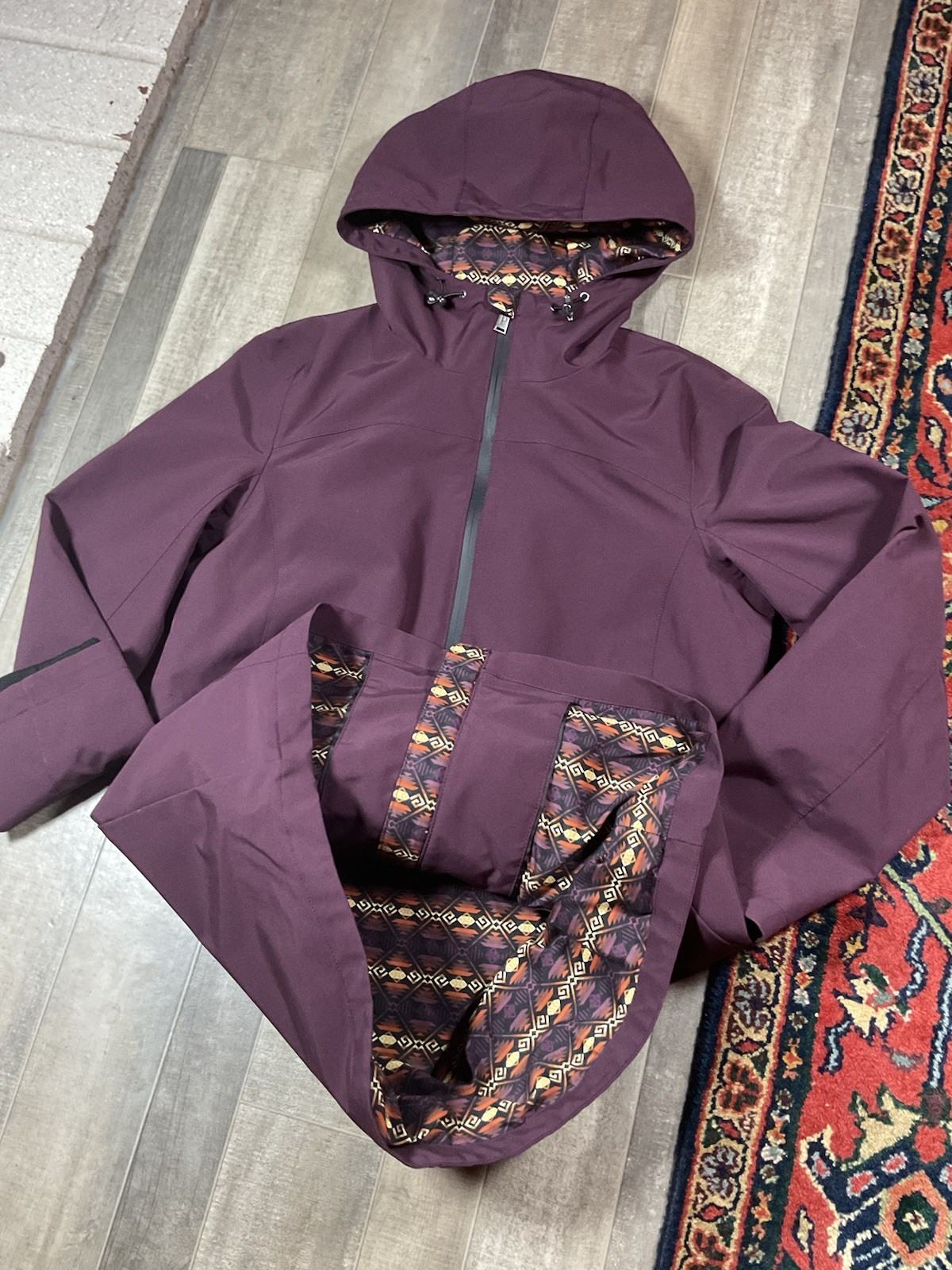 Pendleton Burgandy Hooded Rain Jacket Women’s Sma… - image 2