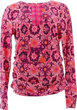 AmberNoon II Dr. Erum Ilyas UPF 50 Half-Zip Printed Rash Guard-Pink-2X-A395858