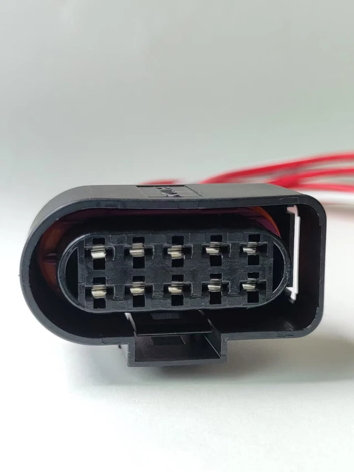 10-Way Headlight Headlamp Connector Pigtail For 08-21 VW Volkswagen Jetta Tiguan - Image 2 of 4