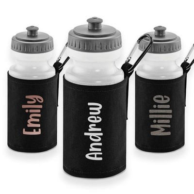 Personalisierte Kinder Trinkflasche mit Isolierhülle Schulanfang Geschenk