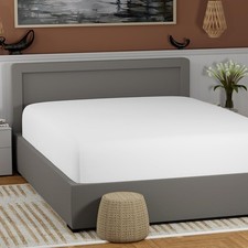 100 Cotton Twin Arctic White Fitted Sheet Only, Back to School College