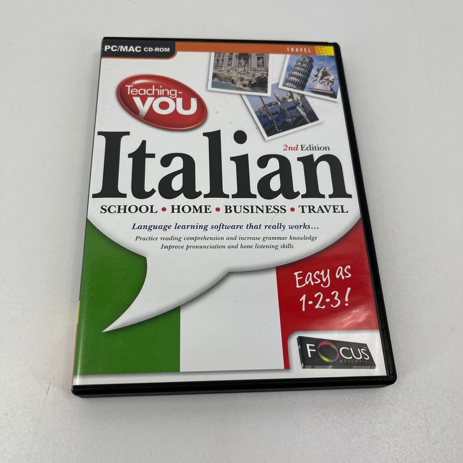 Teaching You Italian PC CD Rom Computer Language Aid - Near Mint Condition
