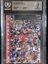 1992-93 Upper Deck #453B Michael Jordan BGS 9 Mint THE GOAT HOF'R BULLS!!