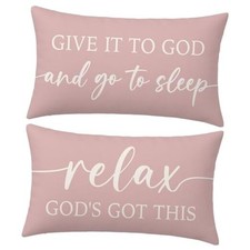 Pink Throw Pillow Covers 12x20 Inch Set of 2   20" x 12" Pack of 2 Dusty Rose