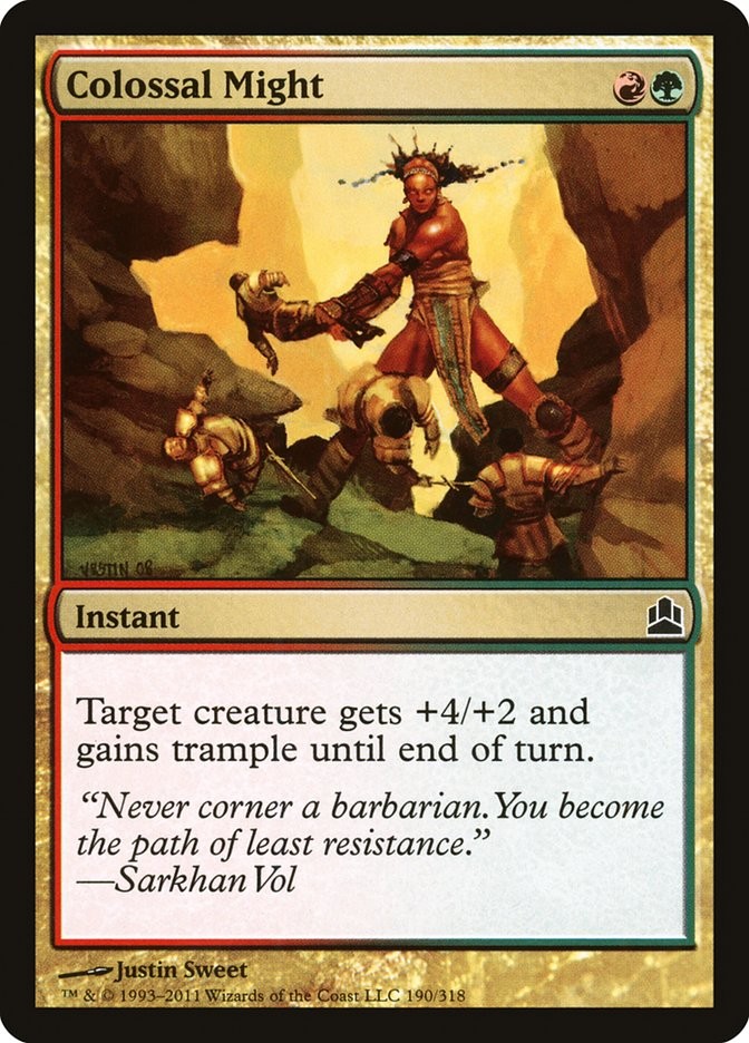 MTG Magic the Gathering Colossal Might (190/320) Commander LP