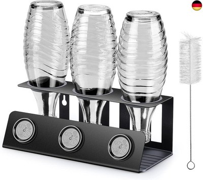 vinlley Flaschenhalter für Sodastream 3er Abtropfhalter mit Herausnehmbare 