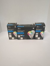 GE Cync Full Color A19LED Smart Light Bulbs with Bluetooth and Wi-Fi 60W 4 Bulb