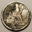 1875 S Liberty Seated Dime   "Actual Coin Pictured - Not Cleaned"