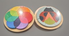 Fisher-Price Wooden Puzzles Lot   Rainbow Color Wheel  Ladybug   NEW Wrapped