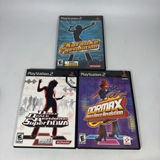 PS2 Dance Dance Revolution Game Lot - Supernova, DDRMAX, Karaoke Revolution