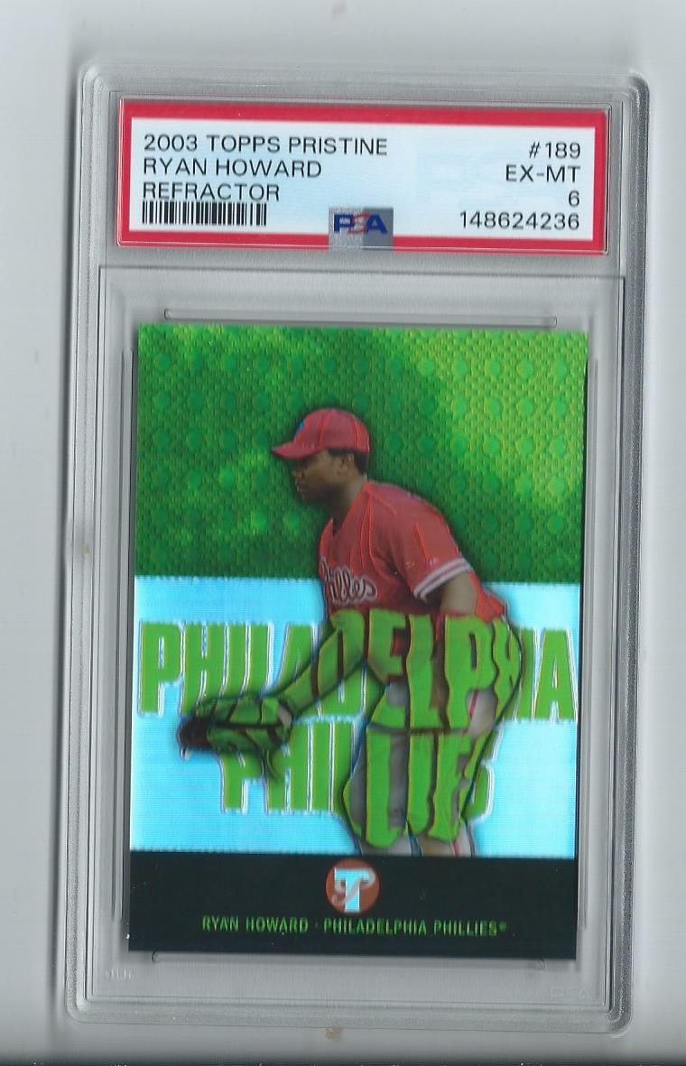 RYAN HOWARD (RC) 2003 Topps Pristine (Refractor) #345/499 *PSA 6 *Graded 4/7/26