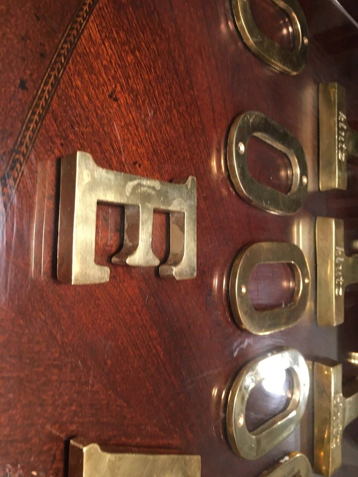 Números y alfabetos de latón macizo 11 en total más de 3,5 libras Foto 4 de 4