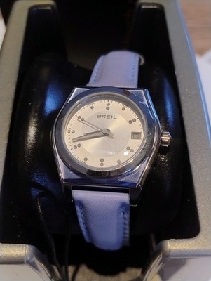 Breil escape Watch TW1073 Swarovski Crystal Dial Blue Band Boxed NOS