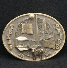 WC11173 AWESOME VINTAGE 1984   TEXAS PRIDE   STATE COMMEMORATIVE BELT BUCKLE