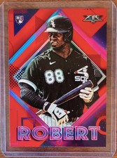 Luis Robert Jr. 2020 Topps Fire #155 Flame Red Foil Rookie Card RC