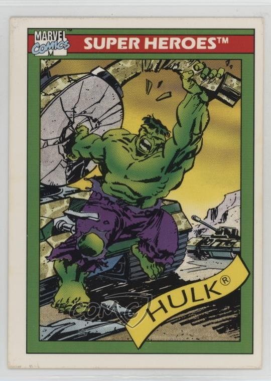 1990 Impel Marvel Universe Super Heroes The Hulk #3 sq1