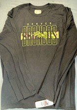 Denver Broncos Long Sleeve Shirt Men XL Black NFL Team Apparel New