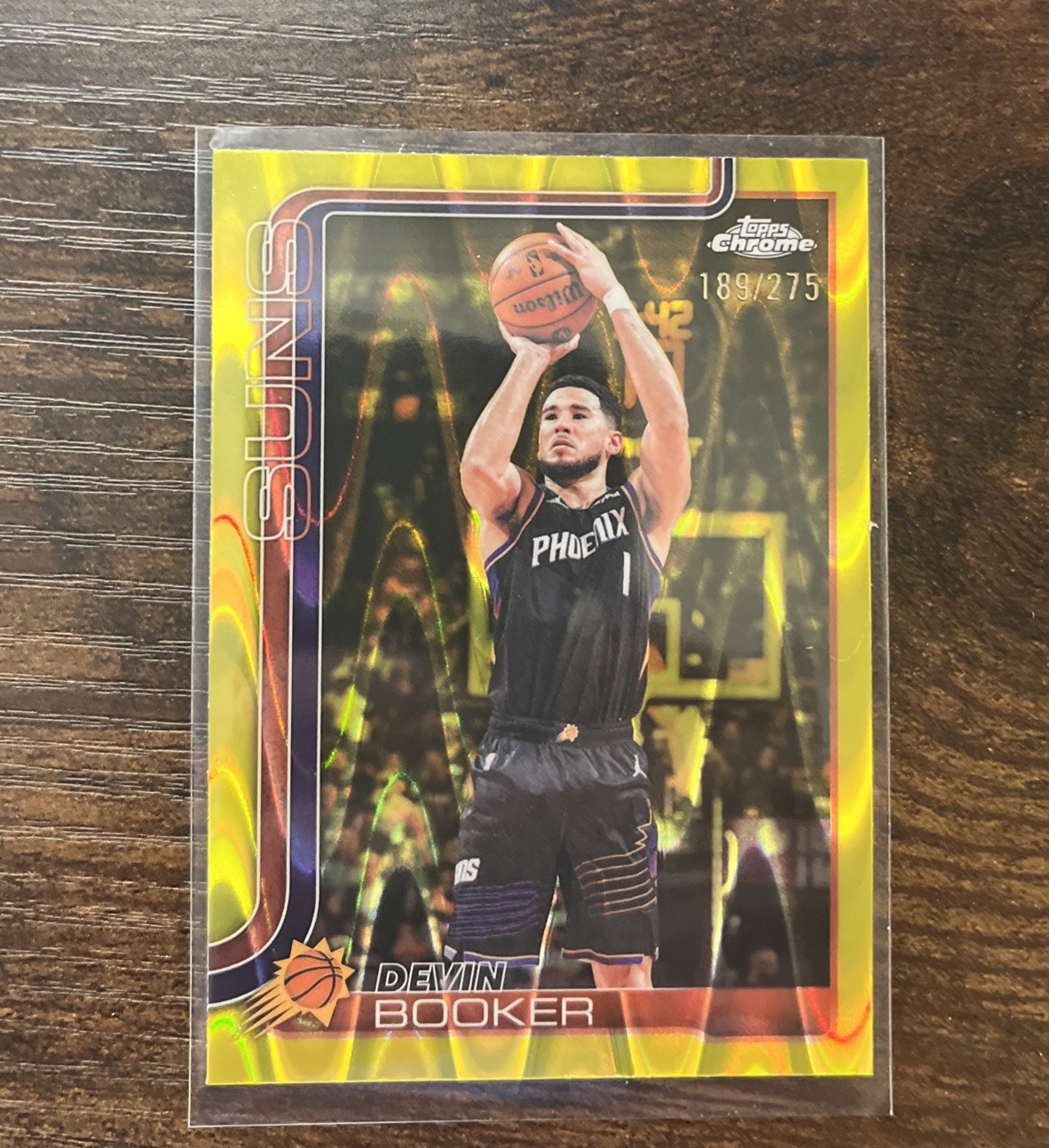 Topps Chrome UPDATE 2025-26 Devin Booker Suns #26 Yellow Refractor /275