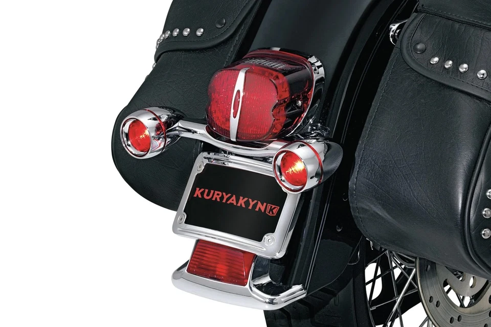 For Harley-Davidson Road King 96-21 Bullet Chrome Rear Turn Signal Light Bar Foto 3 de 3