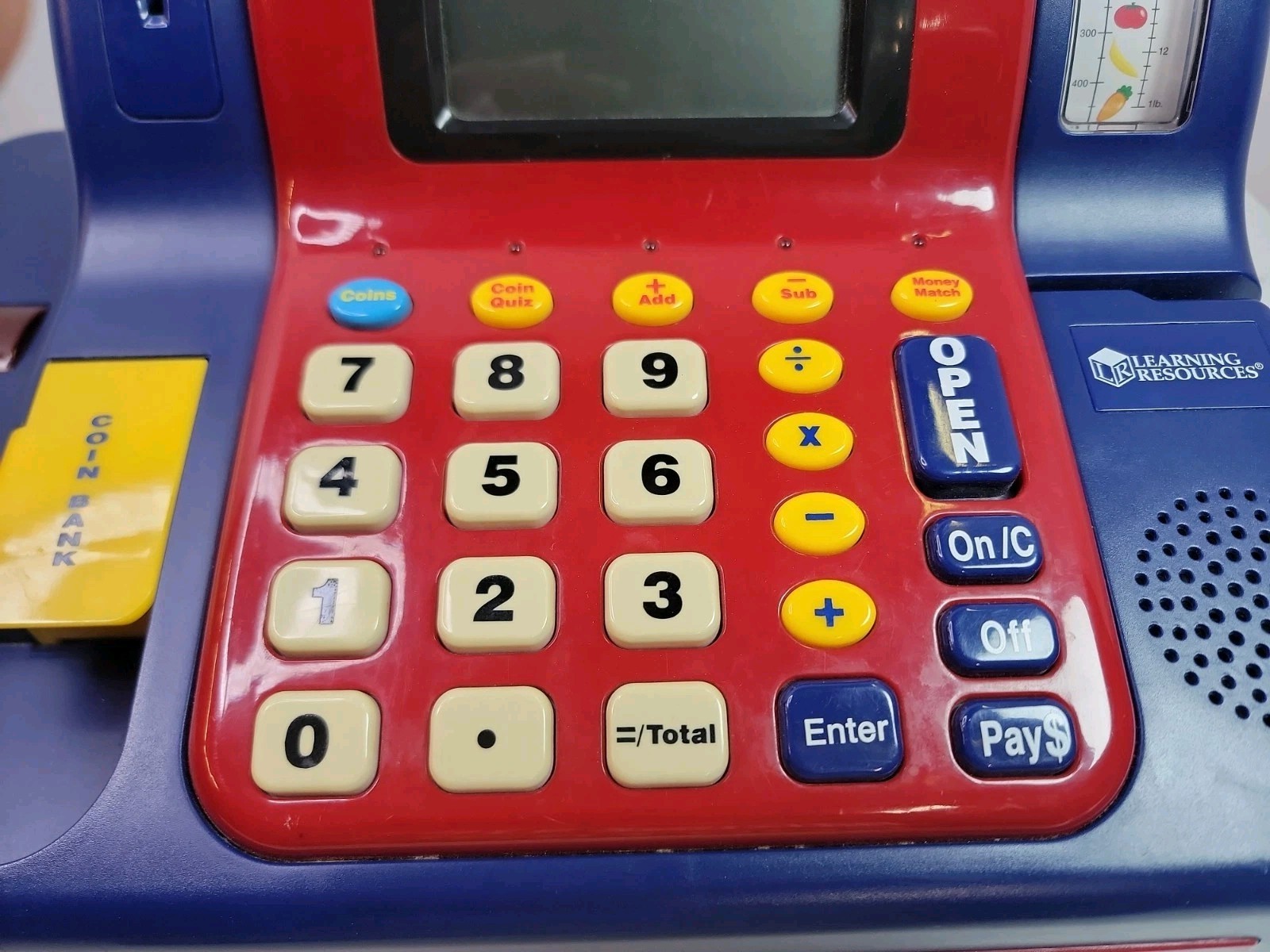 как выглядит Learning Resources Pretend Play Calculator Cash Register Toy Register Red Blue фото