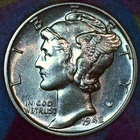 1942-P Mercury Dime – Uncirculated – Brilliant 90% Silver