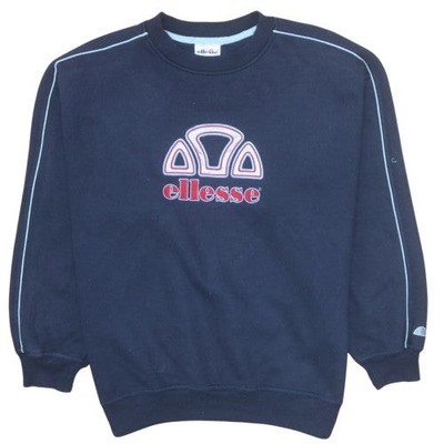 Ellesse Herren Pullover Sweatshirt dunkelblau Rundhals L Logo Design